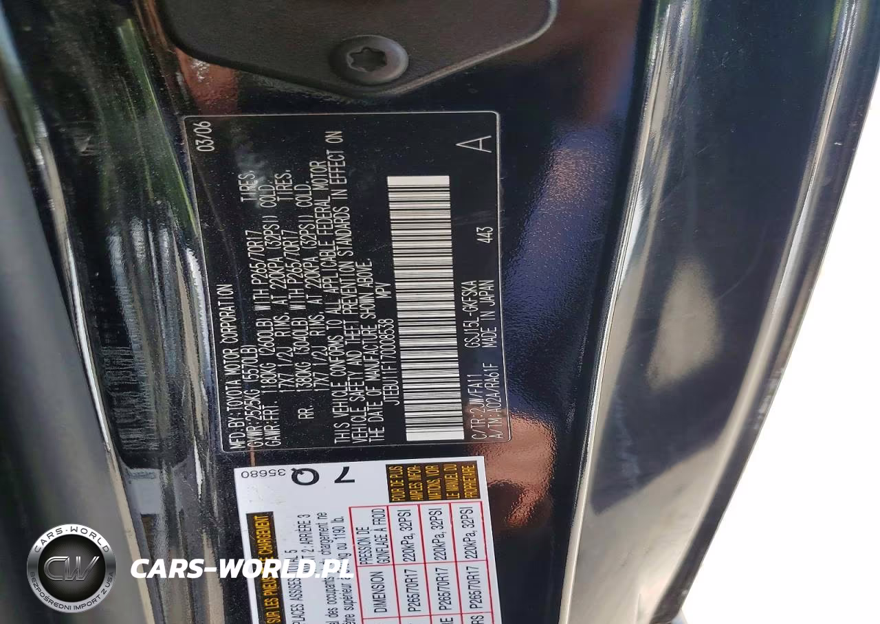 2007 Toyota Fj Cruiser Base VIN:JTEBU11F170008538 - 13