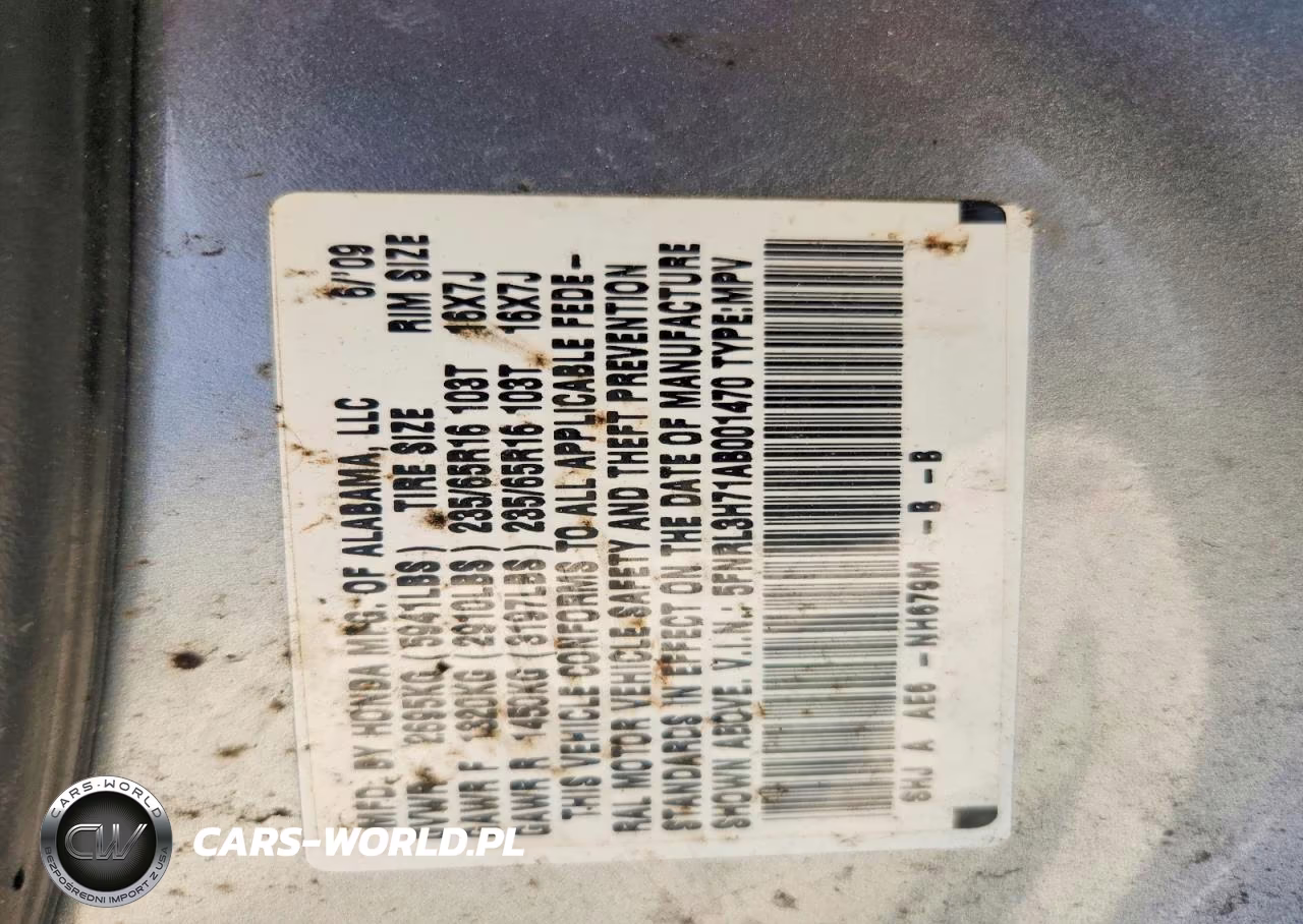 2010 Honda Odyssey Exl VIN:5FNRL3H71AB001470 - 13
