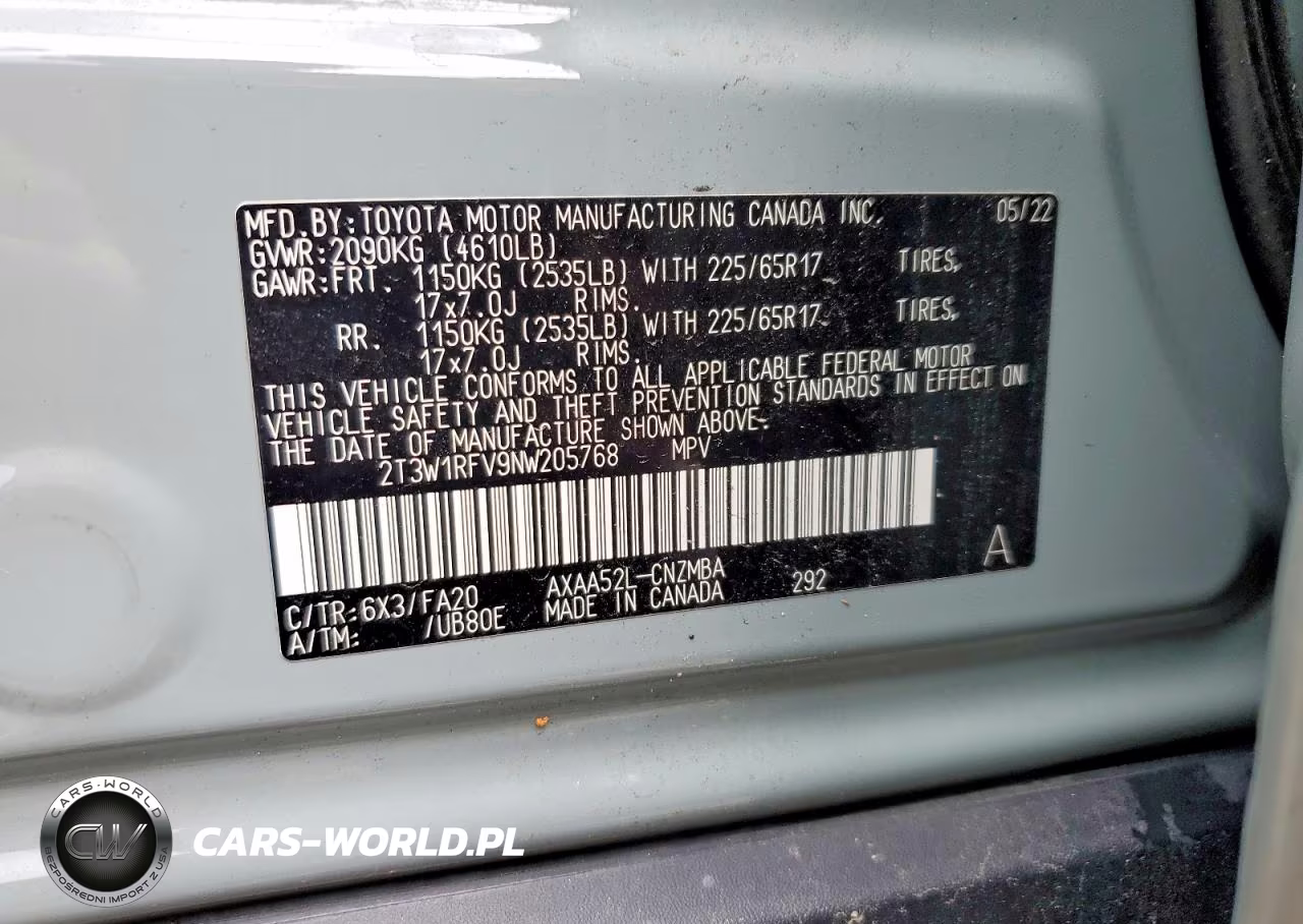 2022 Toyota Rav4 Xle VIN:2T3W1RFV9NW205768 - 13