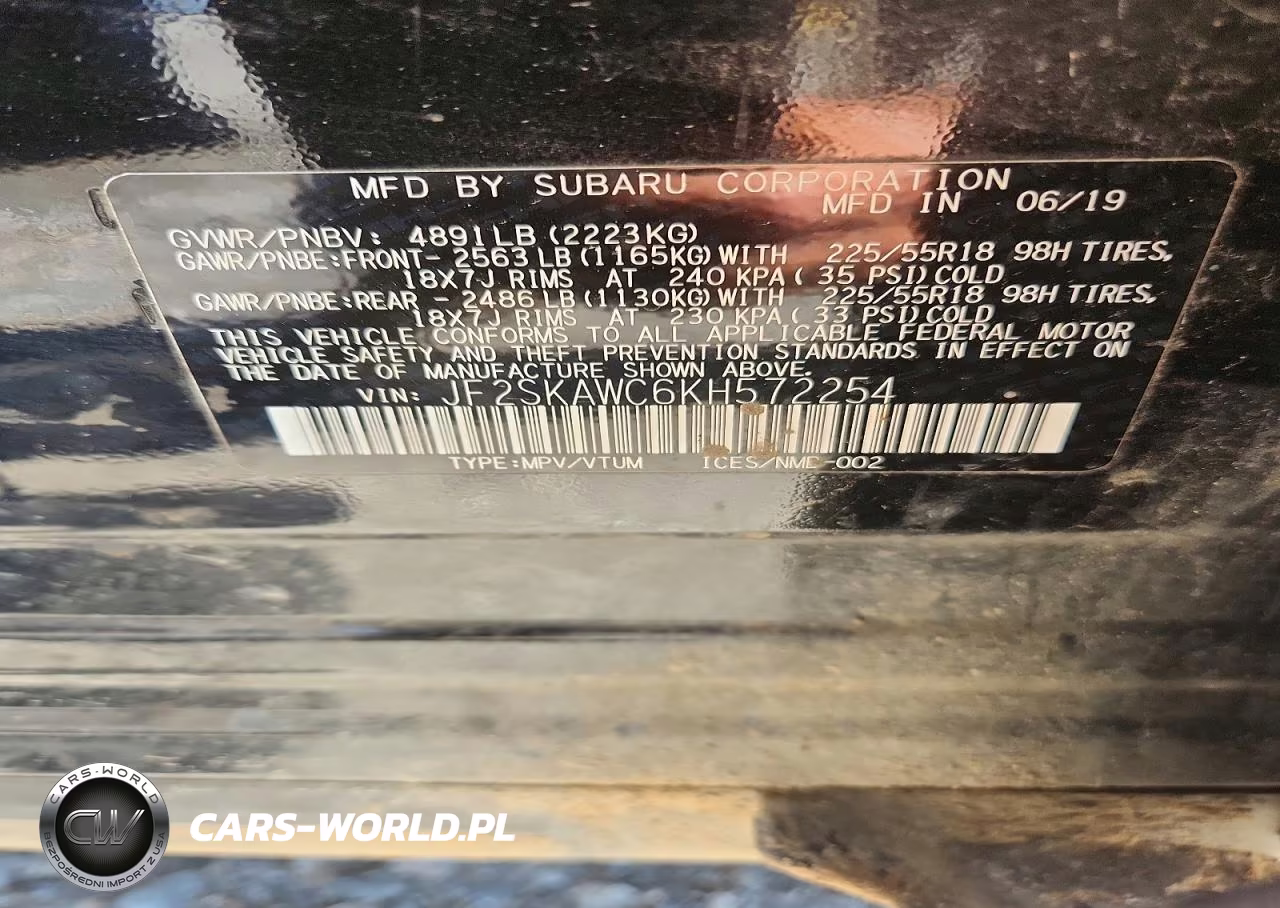 2019 Subaru Forester Touring VIN:JF2SKAWC6KH572254 - 14