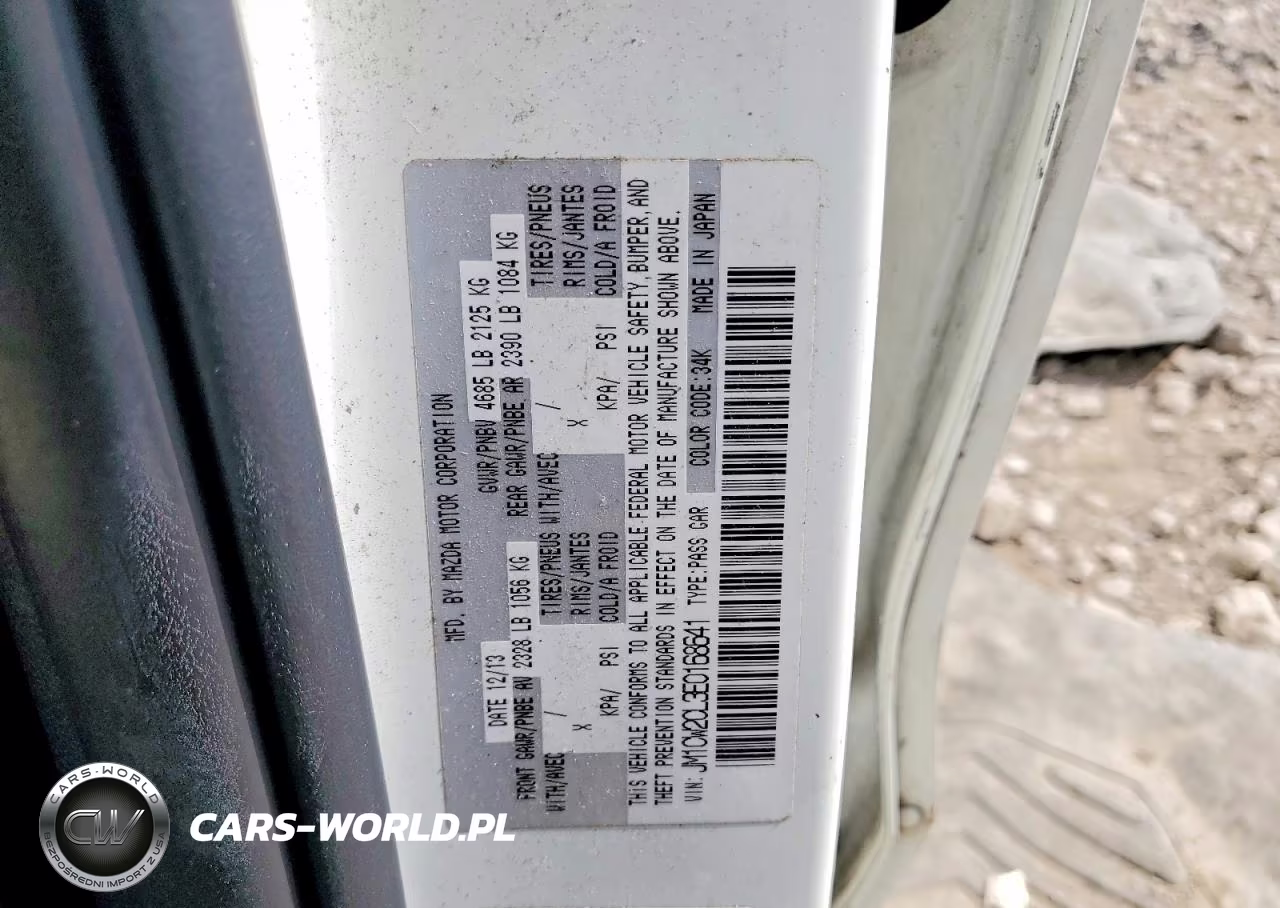 2014 Mazda 5 Touring VIN:JM1CW2CL3E0168641 - 12