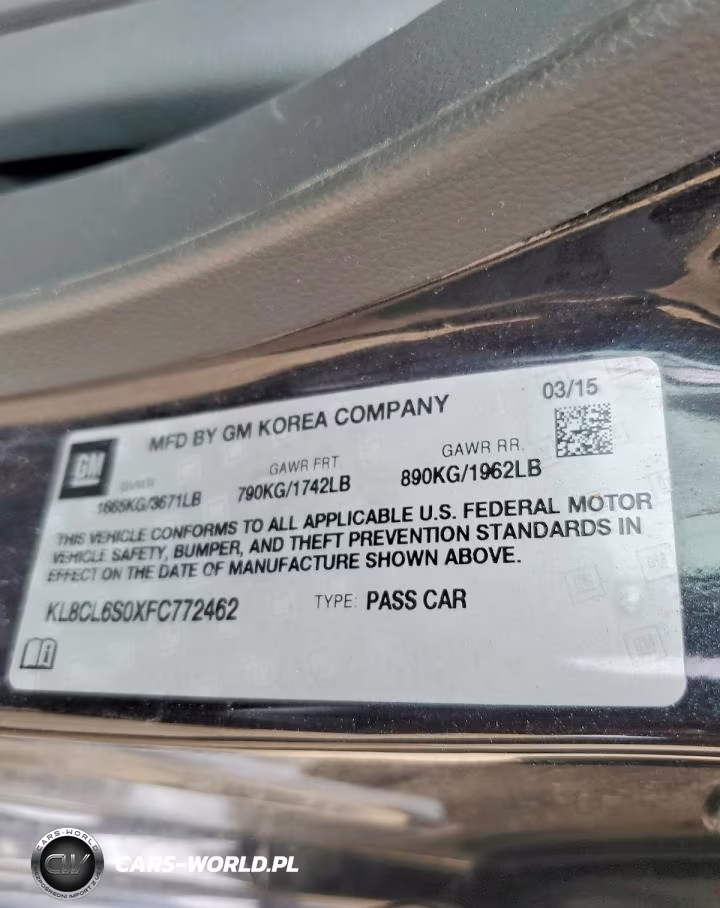 2015 Chevrolet Spark Ev 2Lt VIN:KL8CL6S0XFC772462 - 12