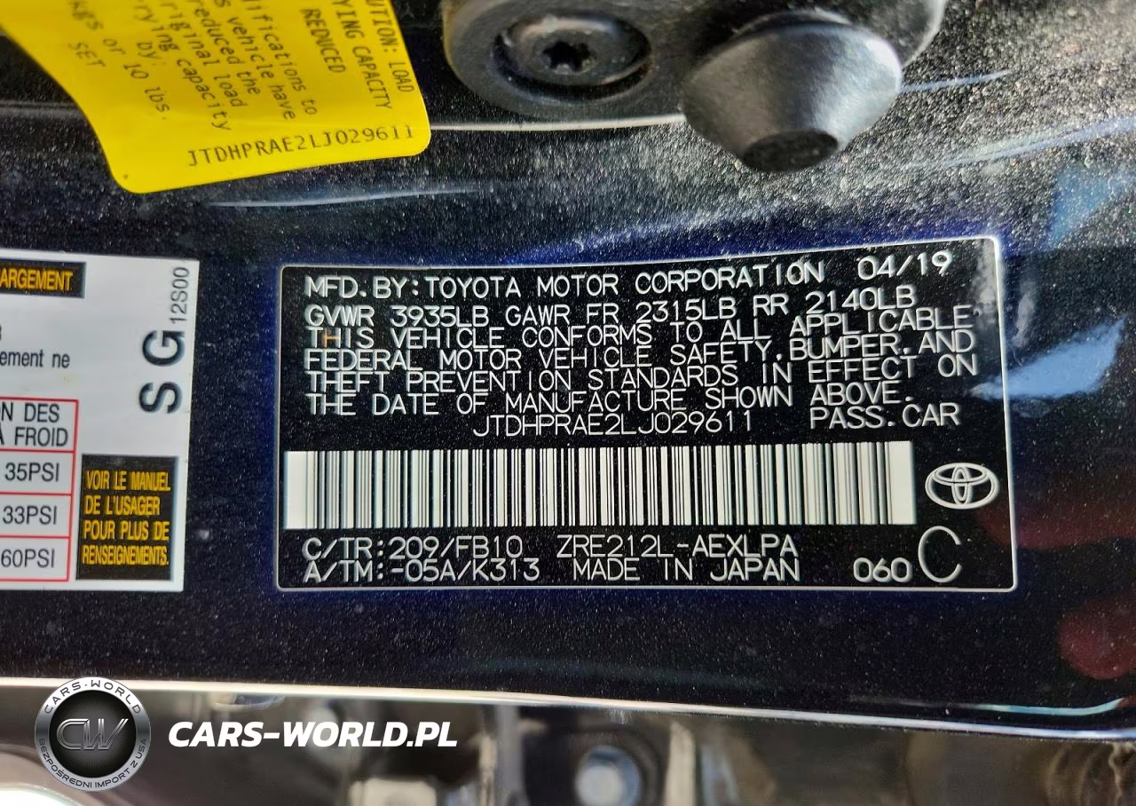 2020 Toyota Corolla Le VIN:JTDHPRAE2LJ029611 - 12