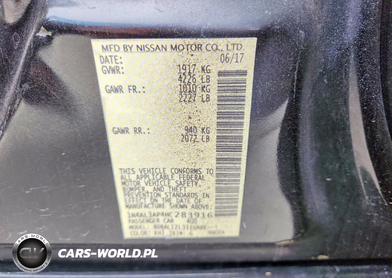 2017 Nissan Altima 2.5 Sv VIN:1N4AL3AP4HC283916 - 12