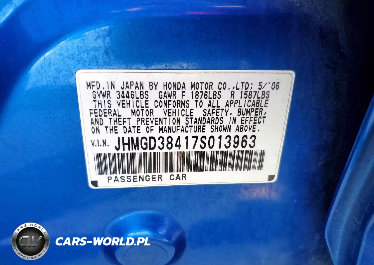2007 Honda Fit VIN:JHMGD38417S013963 - 13