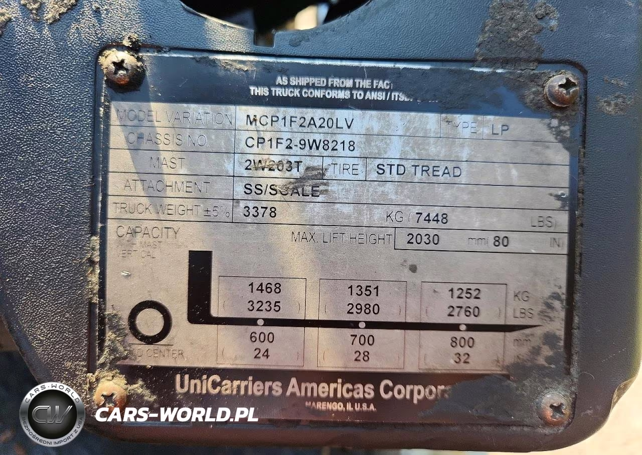 2015 Unicarriers Mcp1F2A20Lv Forklift VIN:CP1F29W8218 - 10