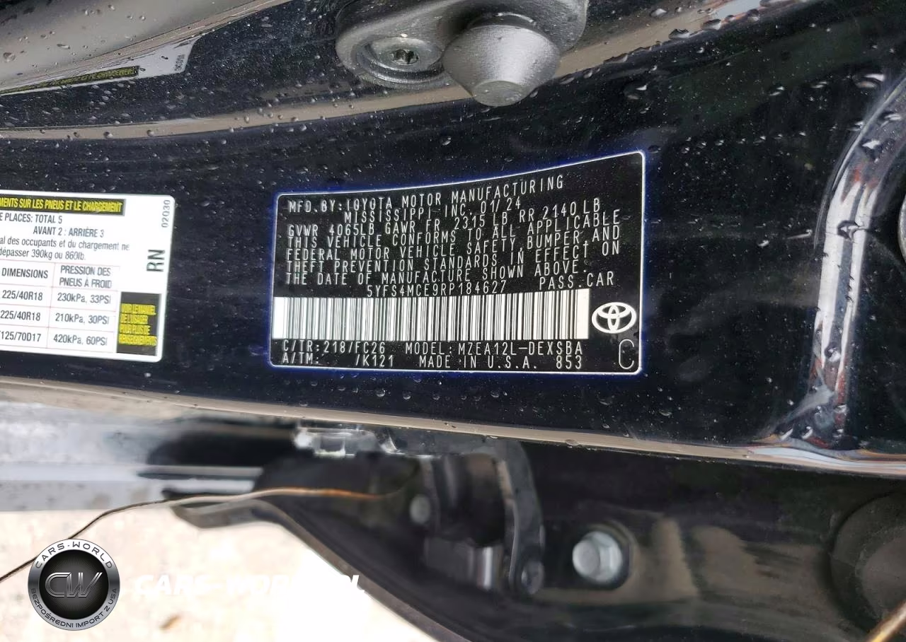 2024 Toyota Corolla Se VIN:5YFS4MCE9RP184627 - 12