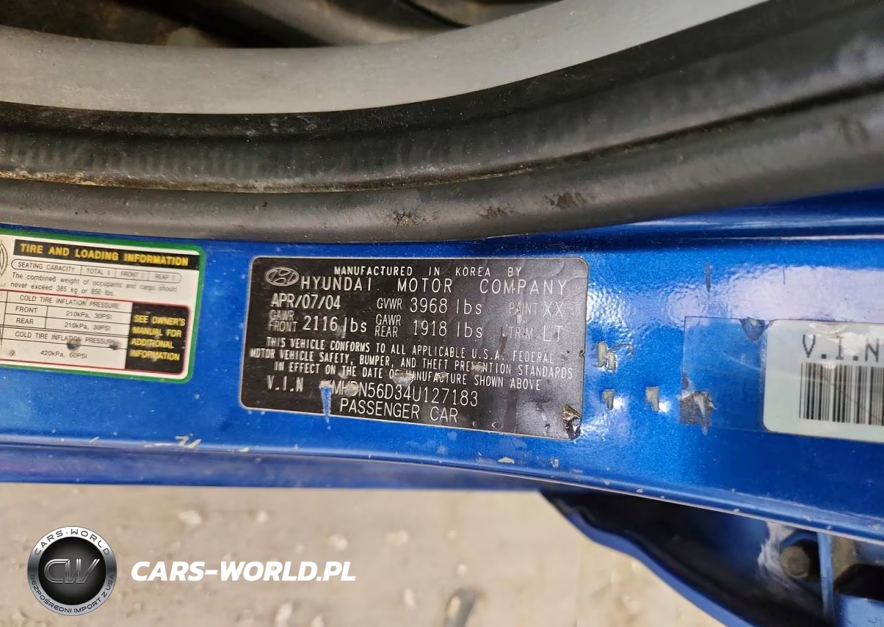 2004 Hyundai Elantra Gt VIN:KMHDN56D34U127183 - 12