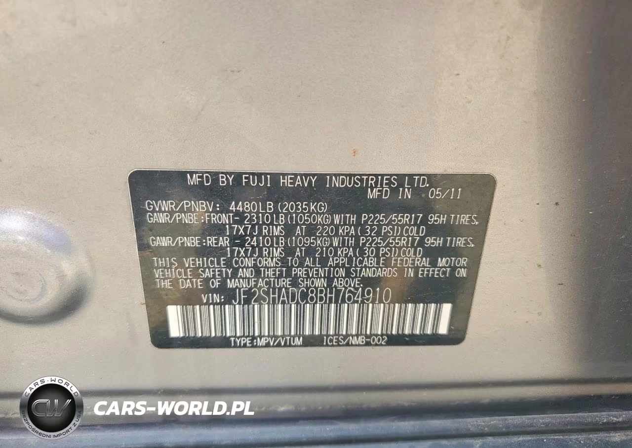 2011 Subaru Forester 2.5X Premium VIN:JF2SHADC8BH764910 - 14
