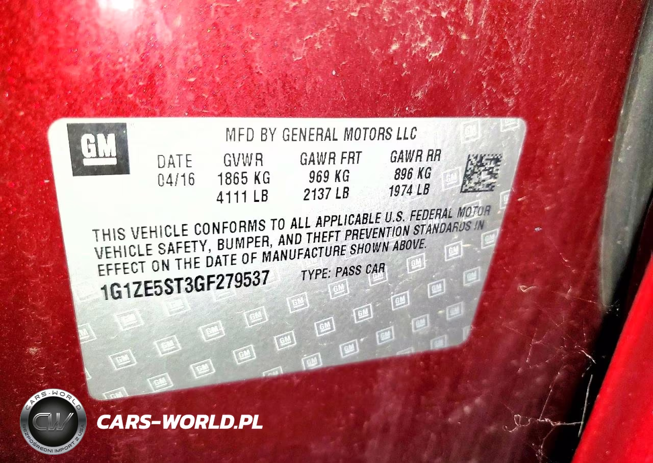 2016 Chevrolet Malibu Lt VIN:1G1ZE5ST3GF279537 - 12