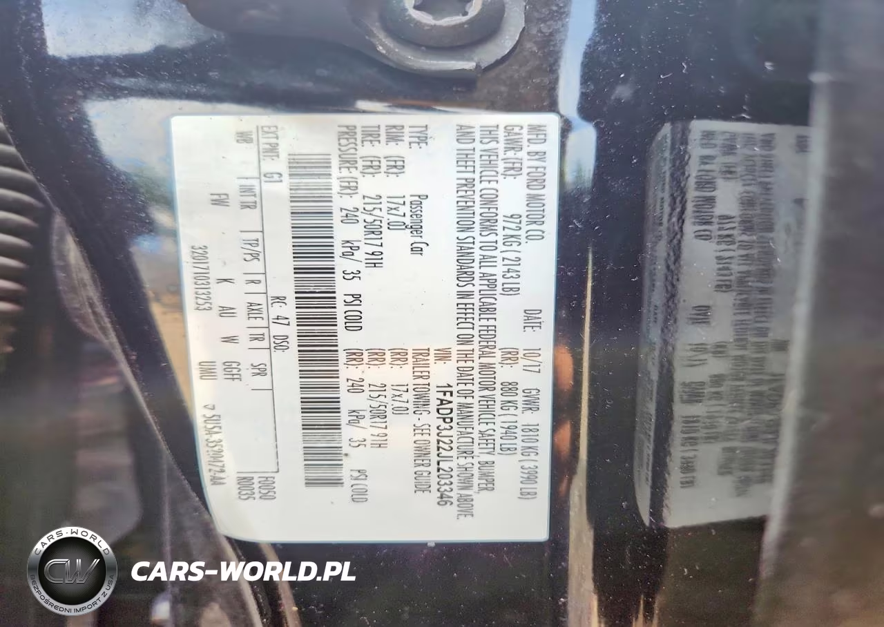 2018 Ford Focus Titanium VIN:1FADP3J22JL203346 - 12