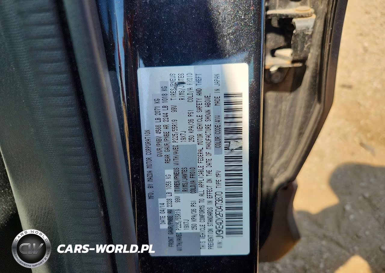 2015 Mazda Cx-5 Gt VIN:JM3KE4DY2F0473870 - 13
