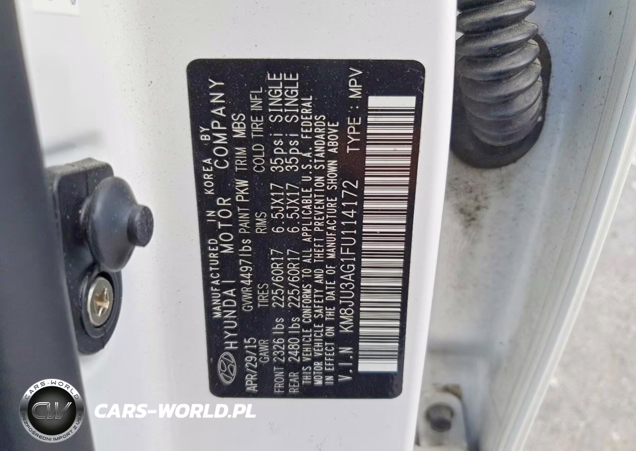 2015 Hyundai Tucson Se VIN:KM8JU3AG1FU114172 - 13