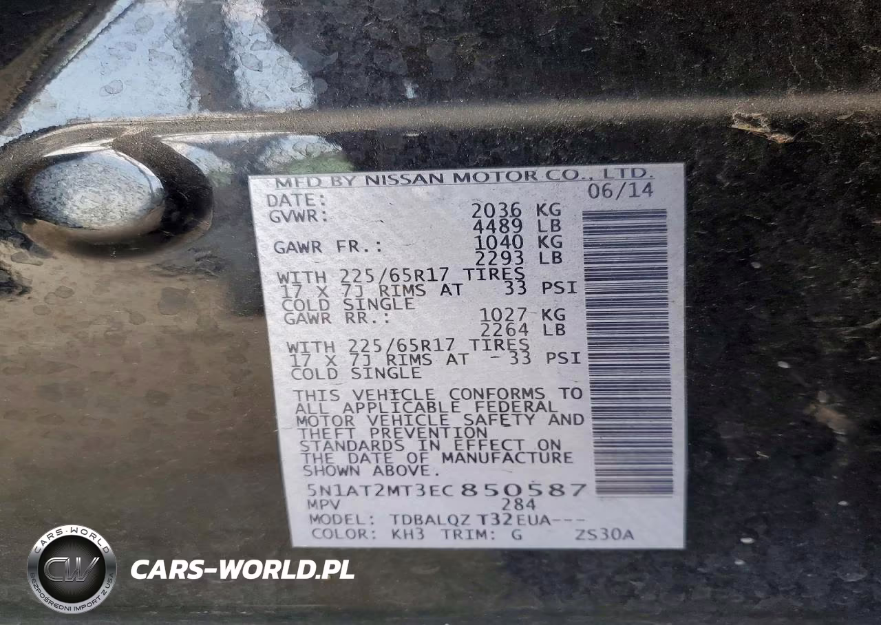 2014 Nissan Rogue Sv VIN:5N1AT2MT3EC850587 - 13