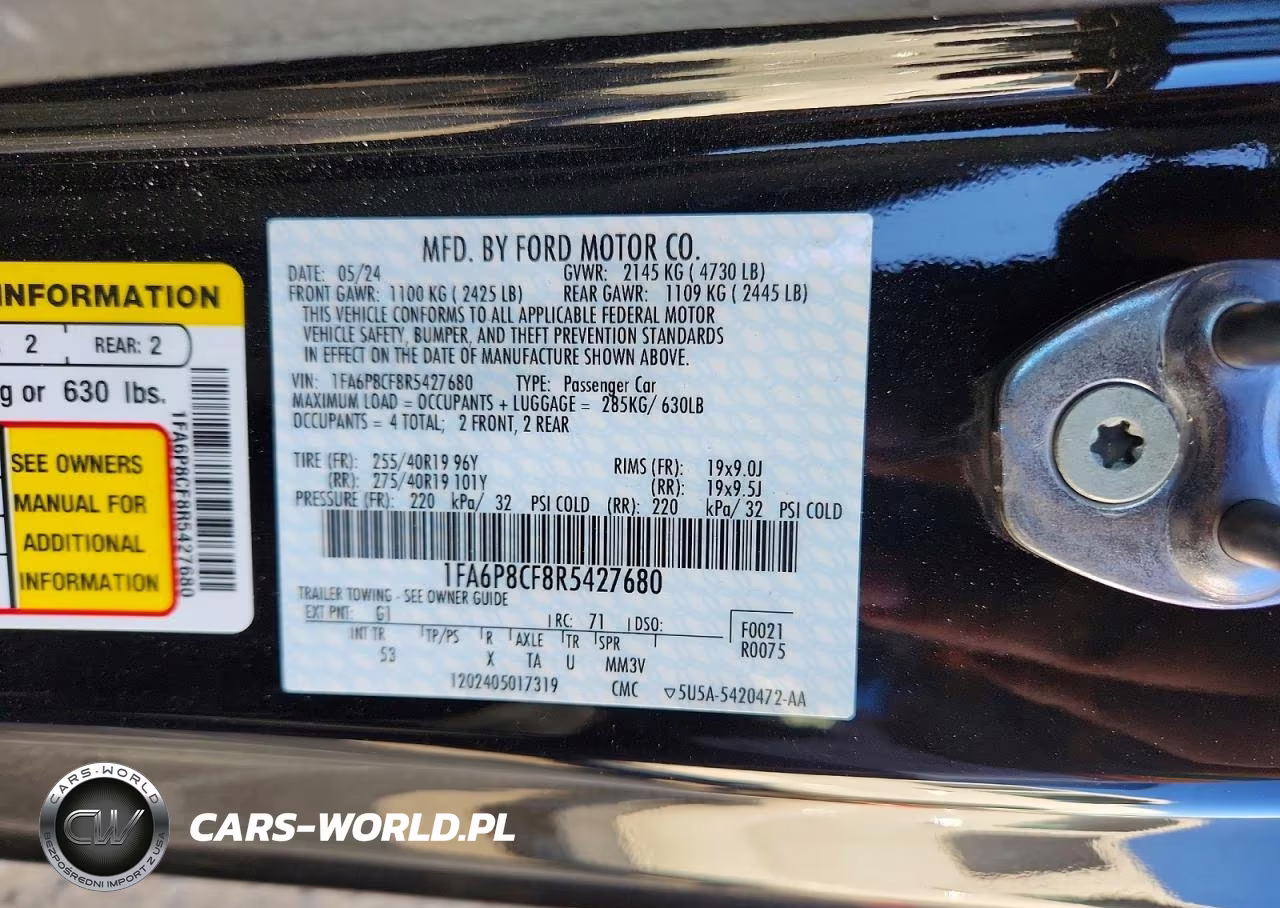 2024 Ford Mustang Gt VIN:1FA6P8CF8R5427680 - 13