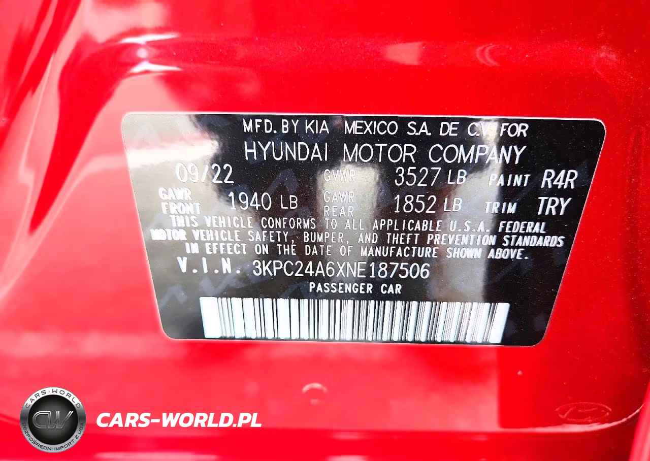 2022 Hyundai Accent Sel VIN:3KPC24A6XNE187506 - 13