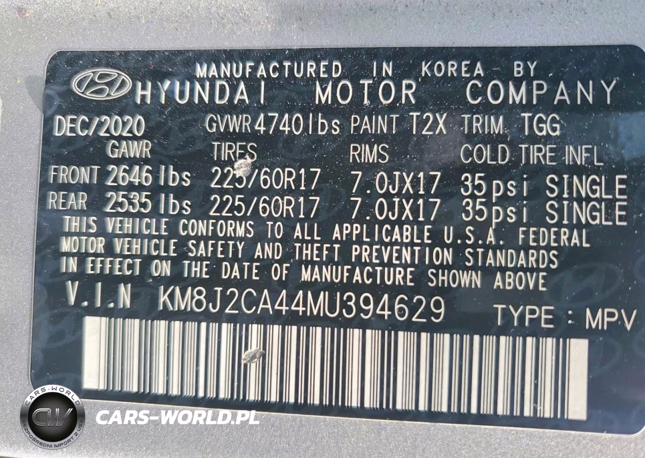 2021 Hyundai Tucson Se VIN:KM8J2CA44MU394629 - 13