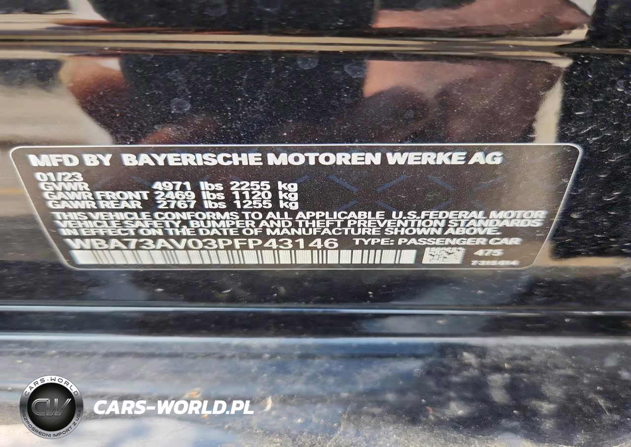 2023 BMW 430Xi Gran Coupe VIN:WBA73AV03PFP43146 - 12