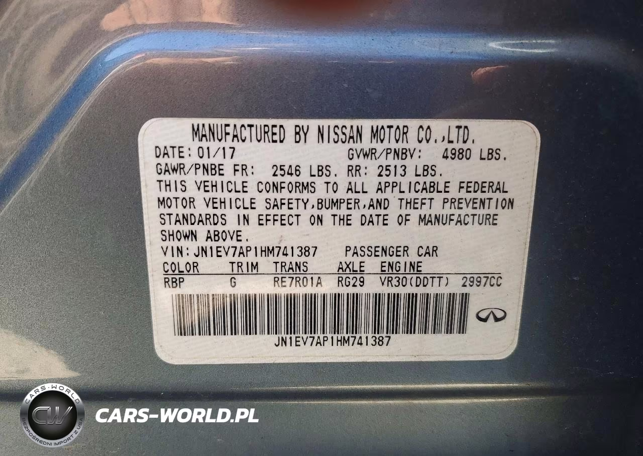 2017 Infiniti Q50 3.0T Signature Edition VIN:JN1EV7AP1HM741387 - 12