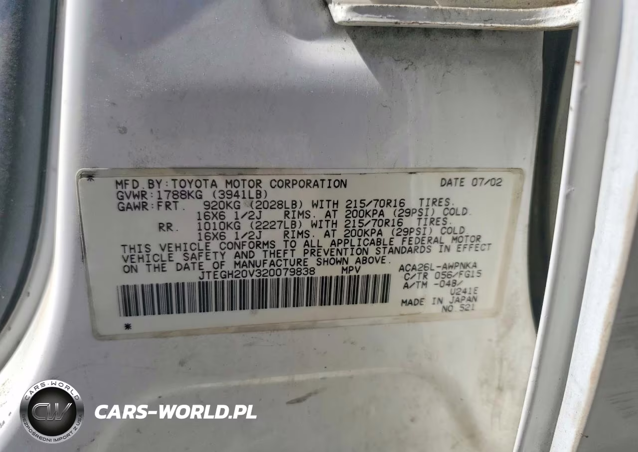 2002 Toyota Rav4 Base VIN:JTEGH20V320079838 - 12