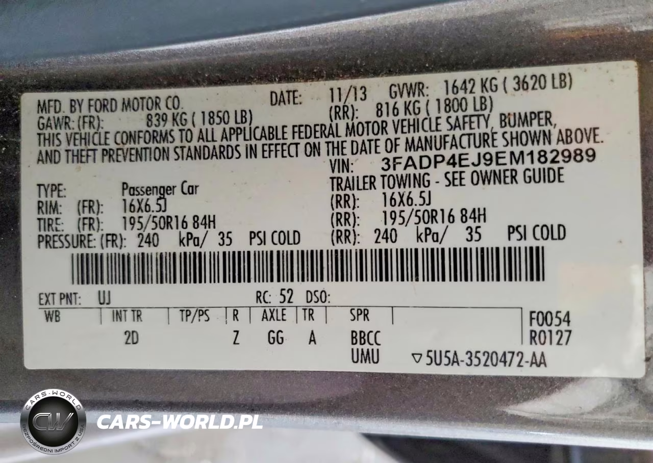 2014 Ford Fiesta Se VIN:3FADP4EJ9EM182989 - 12