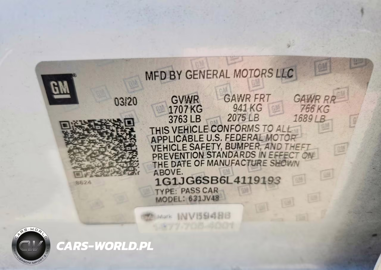2020 Chevrolet Sonic VIN:1G1JG6SB6L4119193 - 12