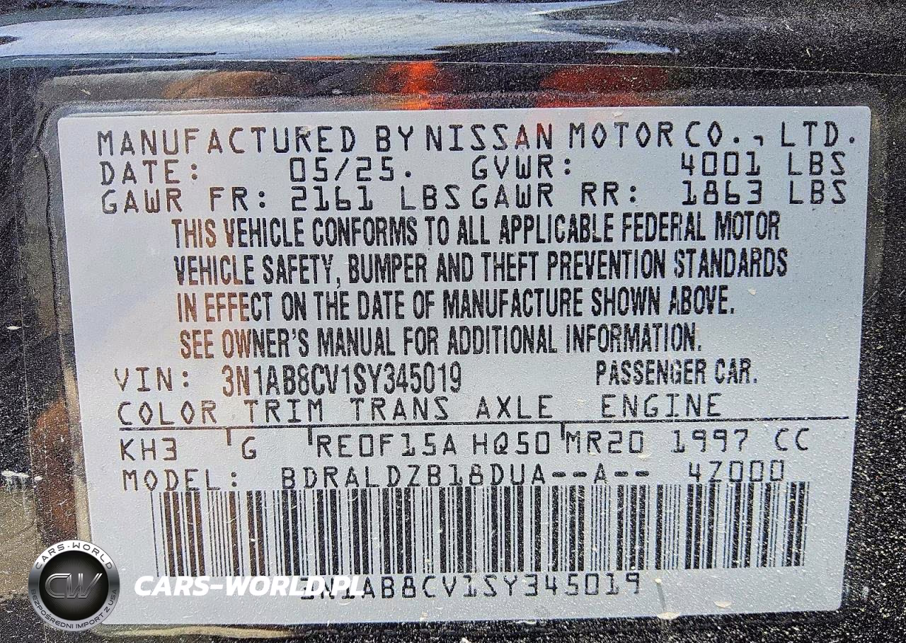 2025 Nissan Sentra Sv VIN:3N1AB8CV1SY345019 - 12