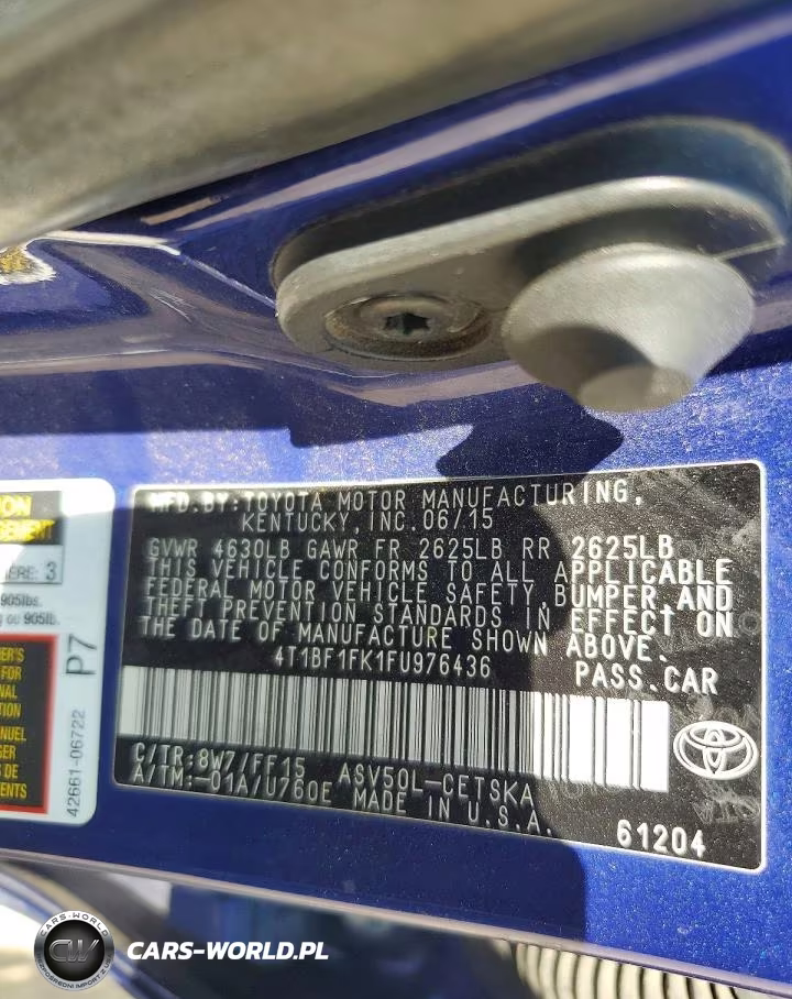 2015 Toyota Camry Se VIN:4T1BF1FK1FU976436 - 12