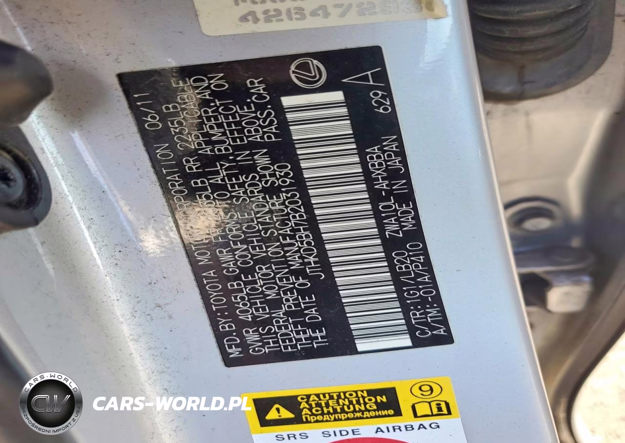 2011 Lexus Ct 200 VIN:JTHKD5BH7B2031930 - 12
