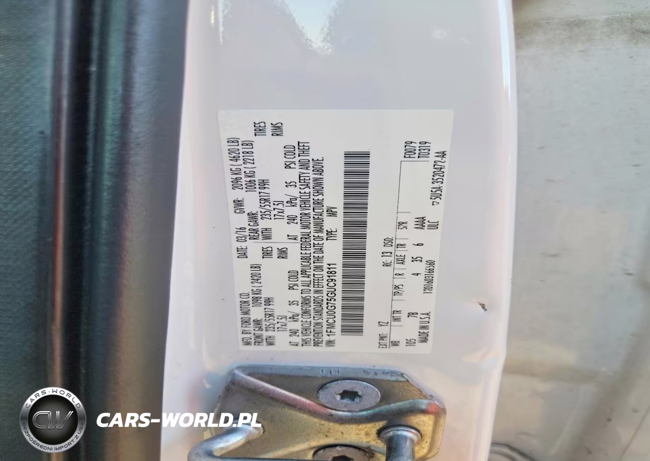 2016 Ford Escape Se VIN:1FMCU0G75GUC91811 - 13