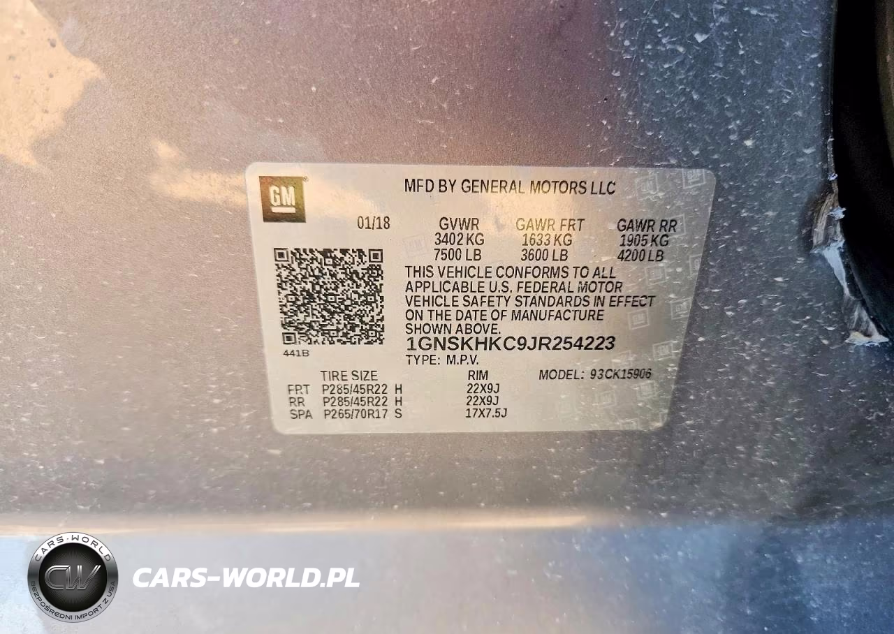 2018 Chevrolet Suburban K1500 Lt VIN:1GNSKHKC9JR254223 - 12
