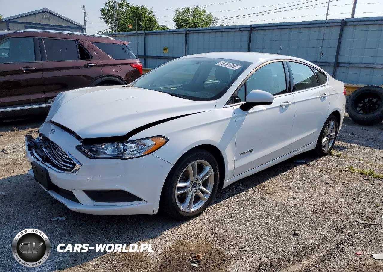 2018 Ford Fusion S Hybrid VIN:3FA6P0UU4JR235950 - 1