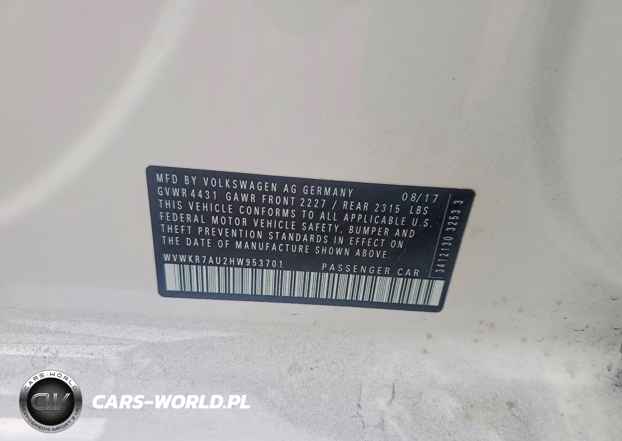 2017 Volkswagen E-Golf Se VIN:WVWKR7AU2HW953701 - 12