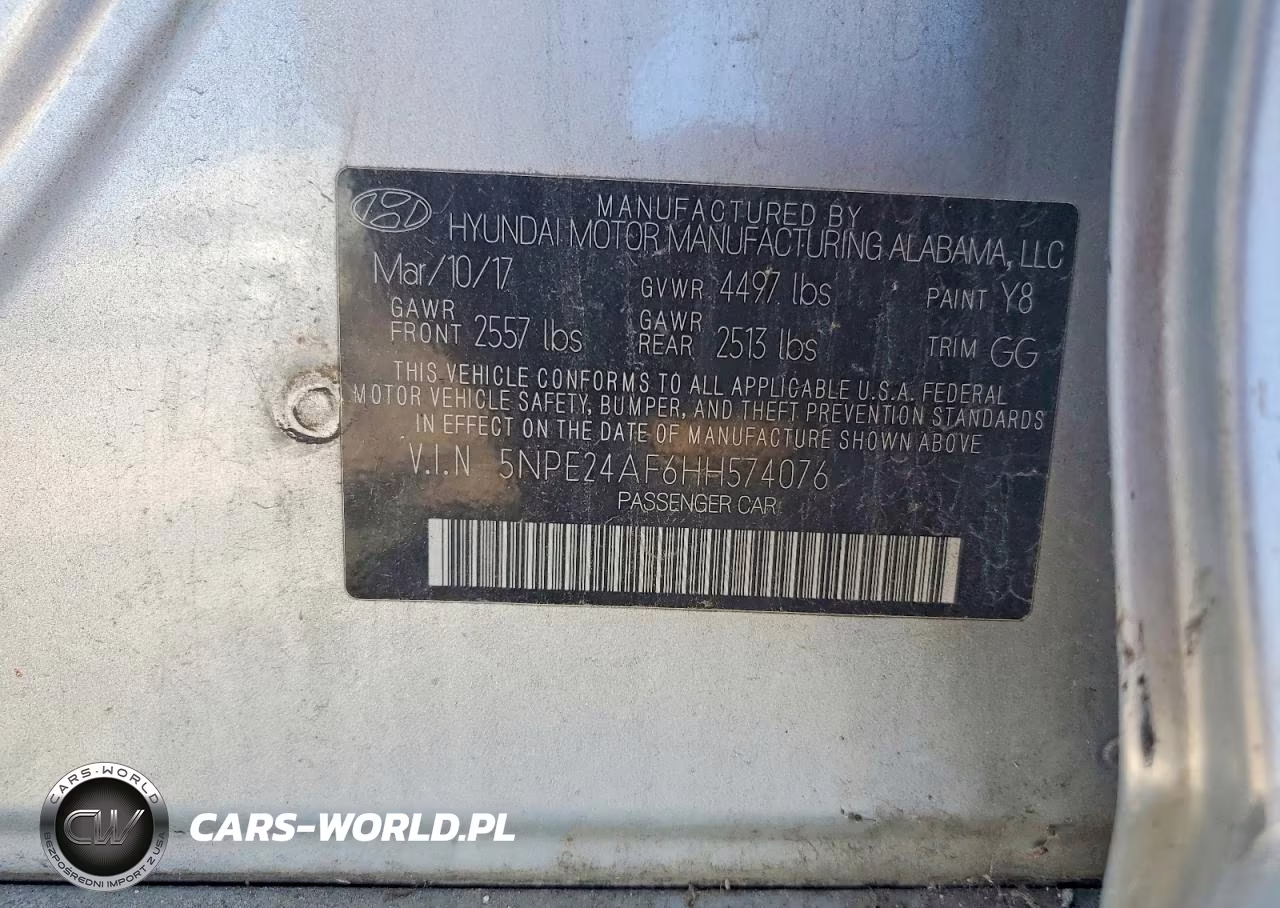 2017 Hyundai Sonata Se VIN:5NPE24AF6HH574076 - 12