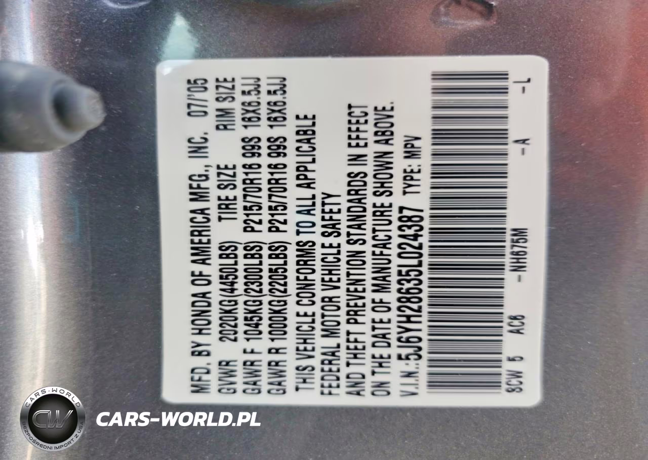 2005 Honda Element Ex VIN:5J6YH28635L024387 - 13