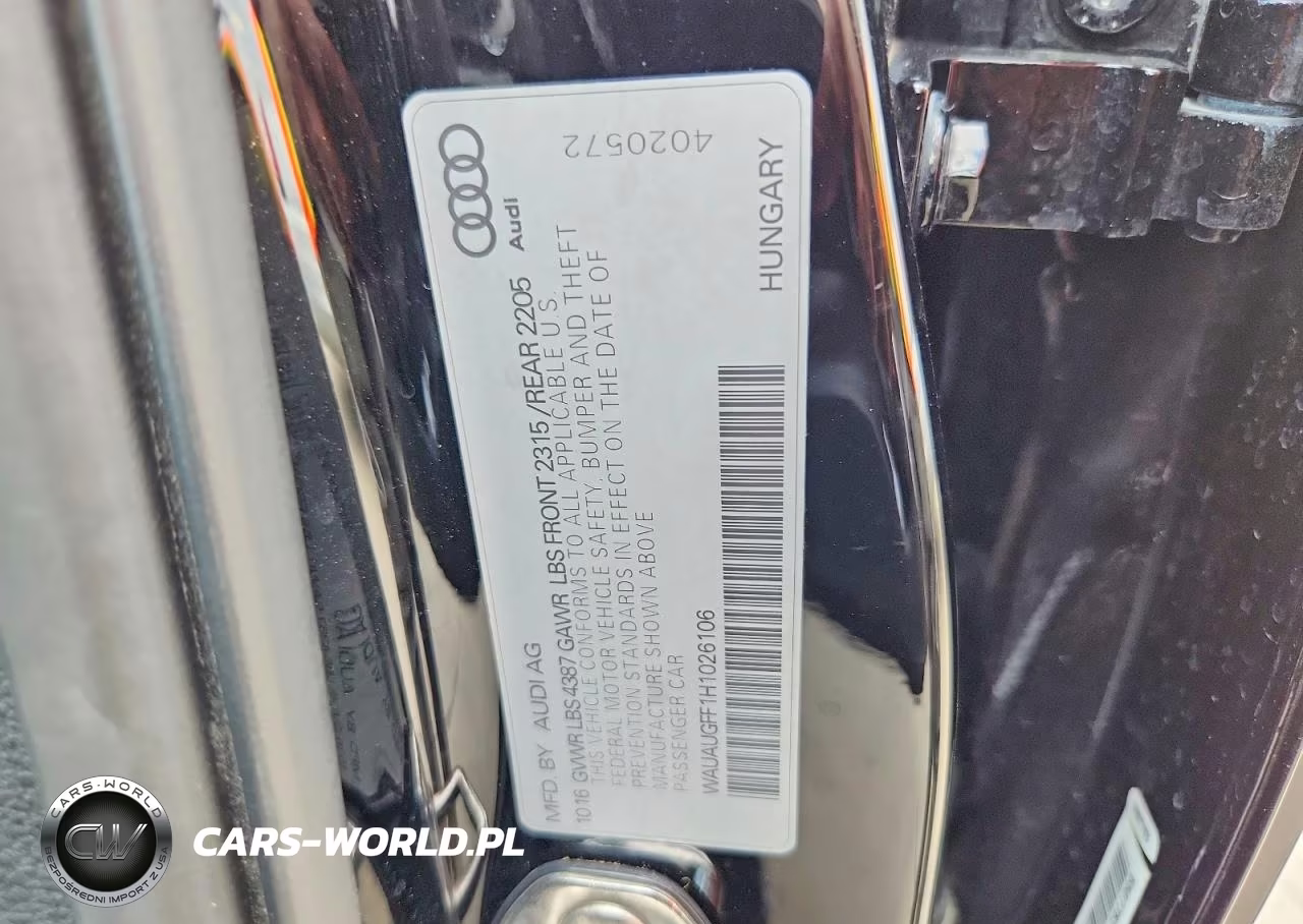 AUDI A3 PREMIUM VIN:WAUAUGFF1H1026106 - 12