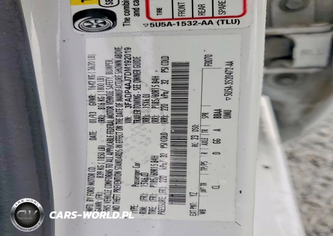 2013 Ford Fiesta S VIN:3FADP4AJ7DM192019 - 12