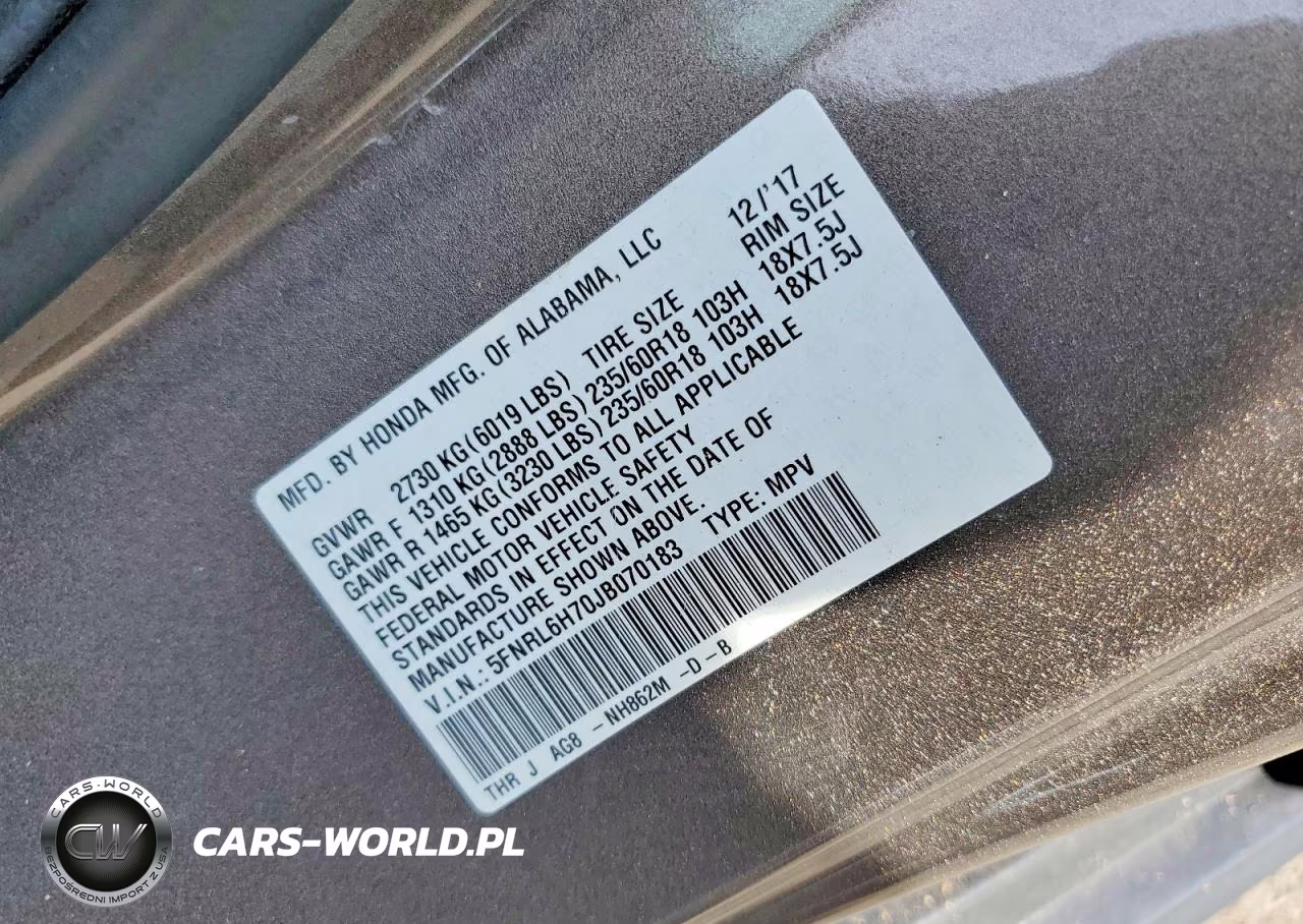 2018 Honda Odyssey Exl VIN:5FNRL6H70JB070183 - 13