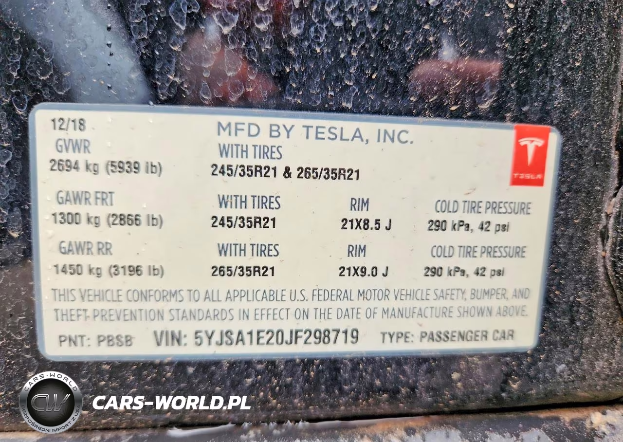 2018 Tesla Model S VIN:5YJSA1E20JF298719 - 13