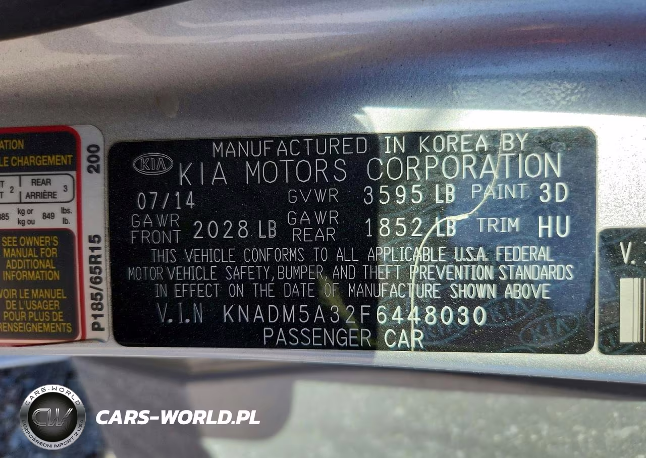 2015 Kia Rio Lx VIN:KNADM5A32F6448030 - 14