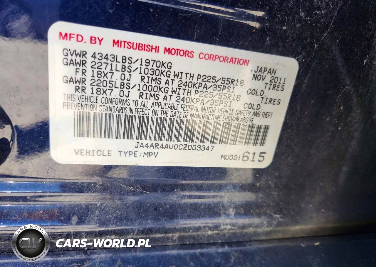 2012 Mitsubishi Outlander Sport Se VIN:JA4AR4AU0CZ003347 - 13