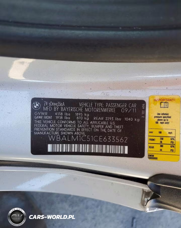 2012 BMW Z4 Sdrive35Is VIN:WBALM1C51CE633562 - 12