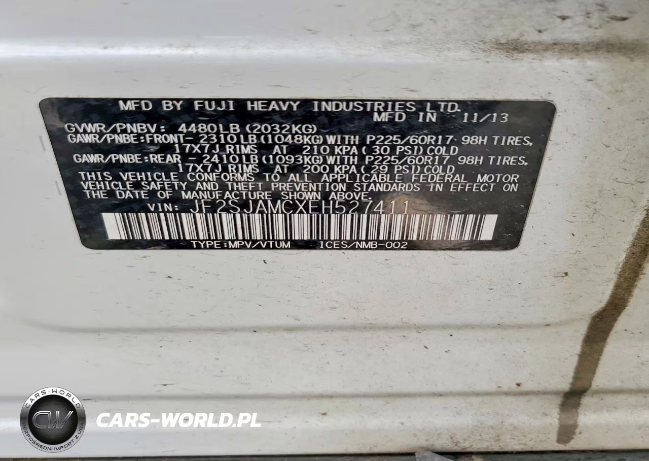 2014 Subaru Forester 2.5I Touring VIN:JF2SJAMCXEH527411 - 13