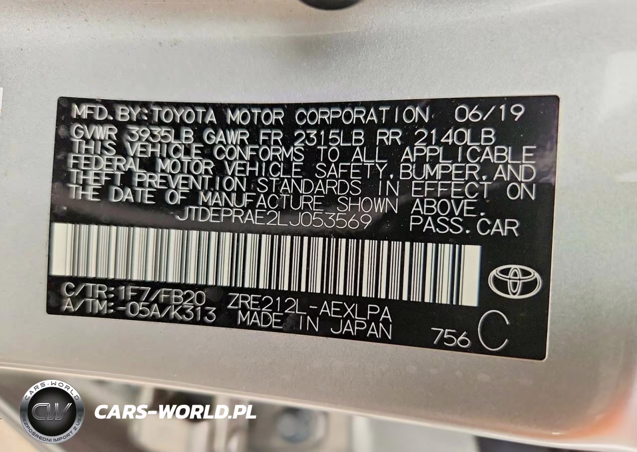 2020 Toyota Corolla Le VIN:JTDEPRAE2LJ053569 - 12