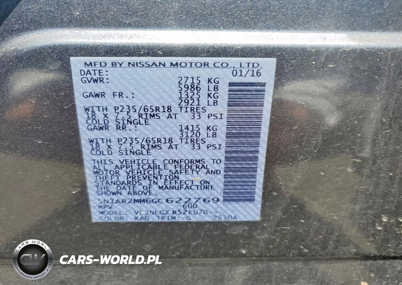 2016 Nissan Pathfinder Sl VIN:5N1AR2MM6GC622769 - 13