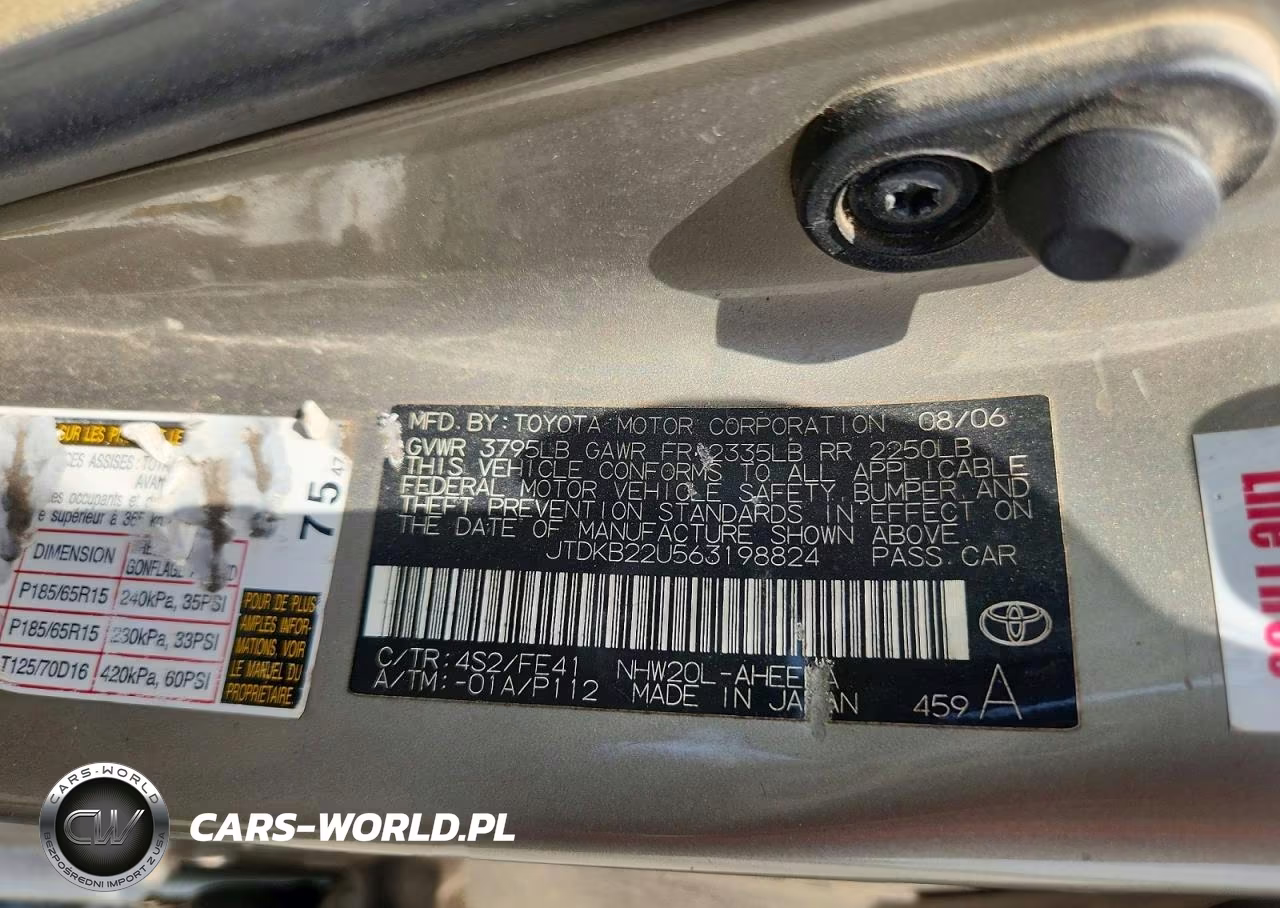 2006 Toyota Prius Base VIN:JTDKB22U563198824 - 12