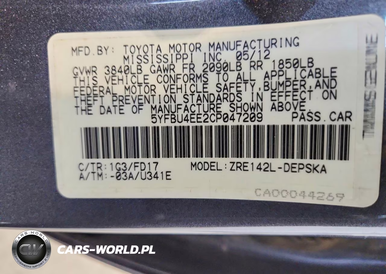 2012 Toyota Corolla S VIN:5YFBU4EE2CP047209 - 13