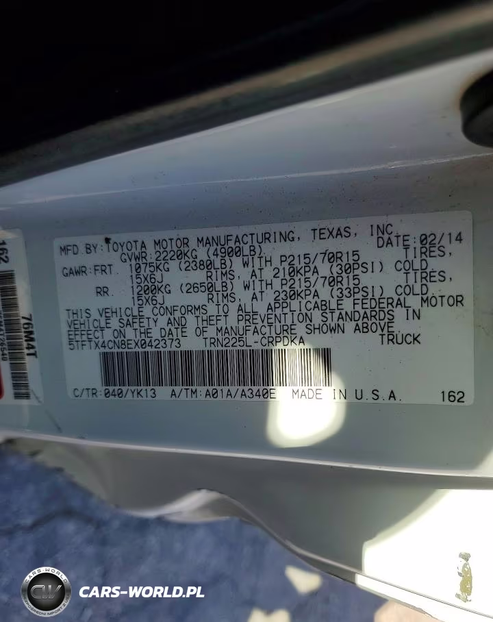 2014 Toyota Tacoma Access Cab VIN:5TFTX4CN8EX042373 - 12