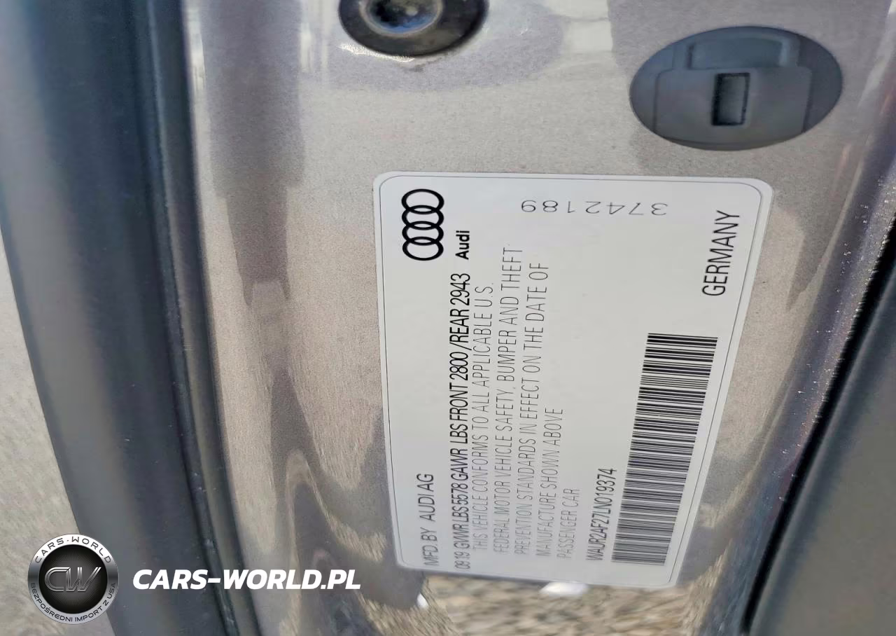 2020 Audi A7 Premium Plus VIN:WAUR2AF27LN019374 - 12