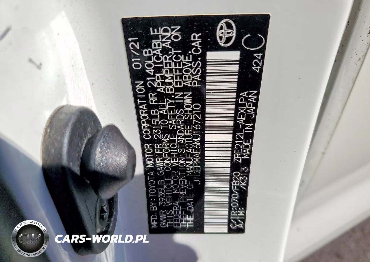 2021 Toyota Corolla Le VIN:JTDEPMAE6MJ167210 - 13